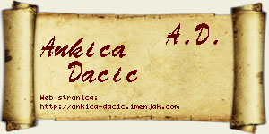 Ankica Dačić vizit kartica